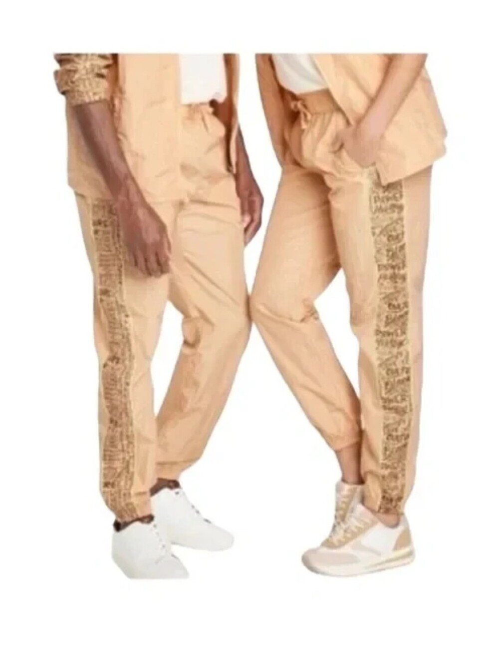 Black History Month Track Pants Tan Brown Size XS